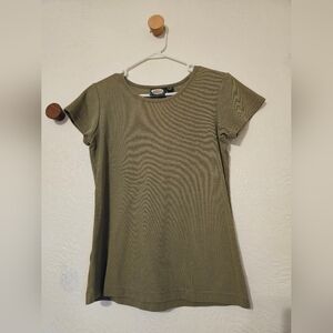 Tommy Bahama Olive Silk-Cotton Blend Tee